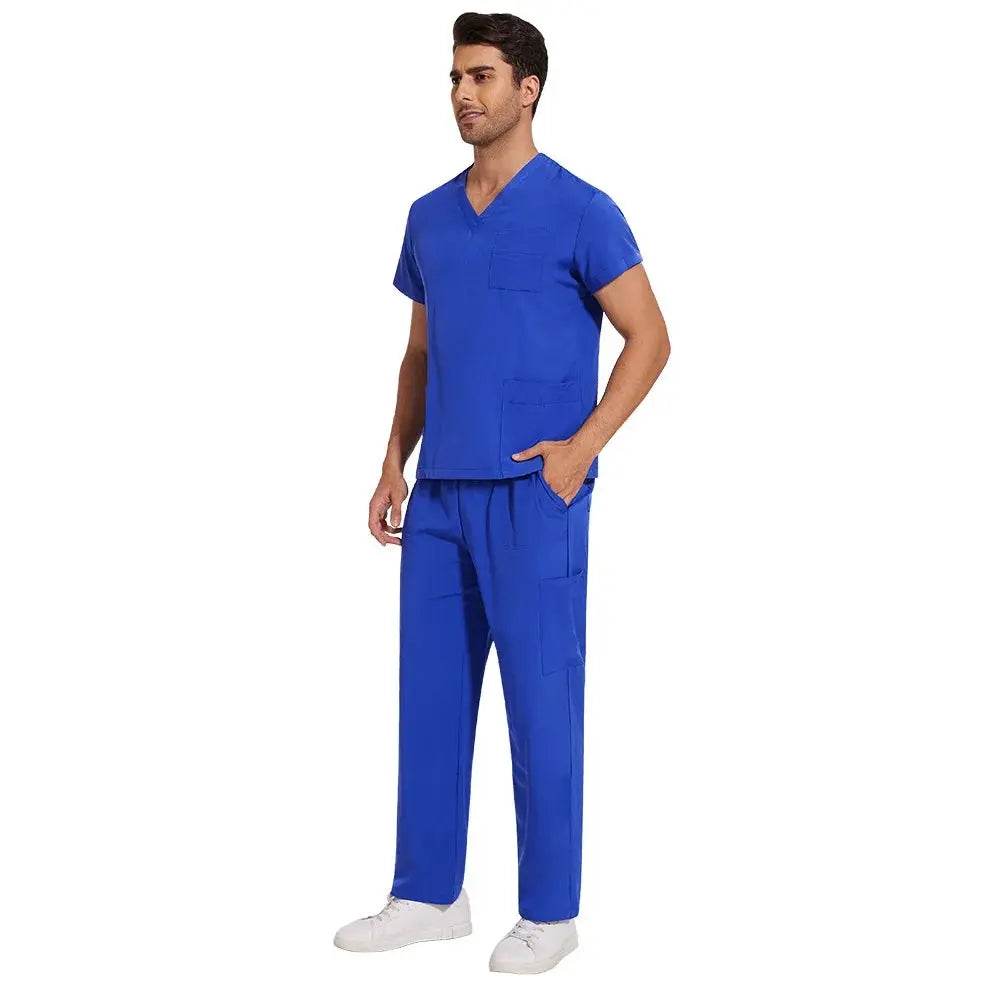 Surgical Uniform, Unisex Scrubs, Jogger Scrubs Set, Multiple Colors 42168-sapphire blue