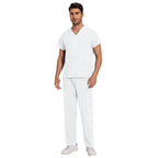 Surgical Uniform, Unisex Scrubs, Jogger Scrubs Set, Multiple Colors 42168-White