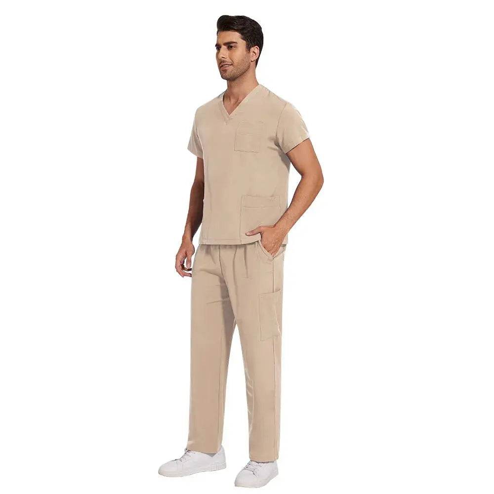 Surgical Uniform, Unisex Scrubs, Jogger Scrubs Set, Multiple Colors 42168-apricot