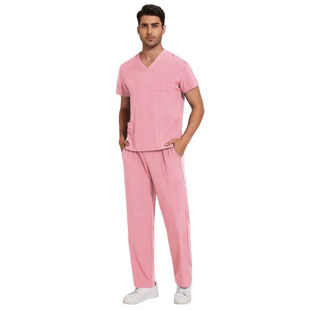 Surgical Uniform, Unisex Scrubs, Jogger Scrubs Set, Multiple Colors 42168-Powder