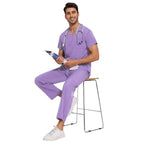 Surgical Uniform, Unisex Scrubs, Jogger Scrubs Set, Multiple Colors 42168-Light blue
