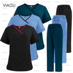 Surgical Uniforms for Women - Nursing Sets with Pocket Top and Straight Pants for Medical, Clinical, and Beauty Salon Use