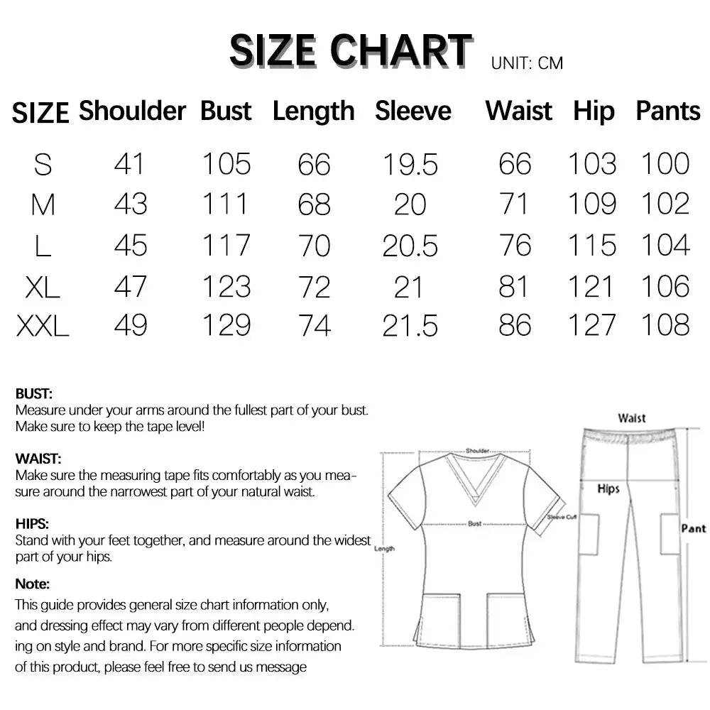 Surgical Uniforms for Women - Nursing Sets with Pocket Top and Straight Pants for Medical, Clinical, and Beauty Salon Use