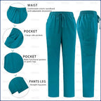 Surgical Uniforms for Women - Nursing Sets with Pocket Top and Straight Pants for Medical, Clinical, and Beauty Salon Use