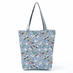 Playful Cartoon Nurse Print Foldable Shoulder Bags with Large Capacity – Eco-Friendly Tote for Shopping, Travel &amp; Beach hl4547 Nurse Handbag