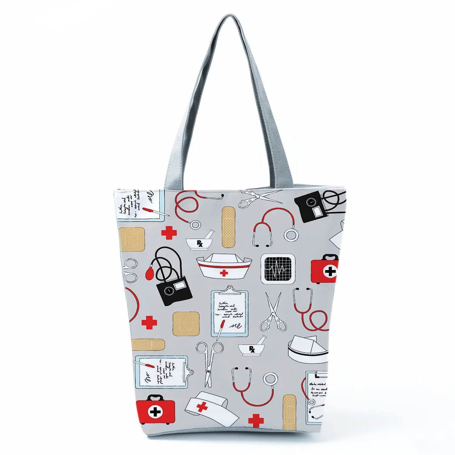 Fashion Tote Customized Cartoon Dentist Nurse Shoulder Bag Eco Reusable Shopping Bag Ladies Handbags for Women Casual Portable hl1515 Nurse Bag