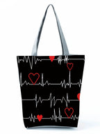 Fashion Tote Customized Cartoon Dentist Nurse Shoulder Bag Eco Reusable Shopping Bag Ladies Handbags for Women Casual Portable hl2323-1 Nurse Bag