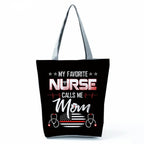 Fashion Tote Customized Cartoon Dentist Nurse Shoulder Bag Eco Reusable Shopping Bag Ladies Handbags for Women Casual Portable hl4560 Nurse Bag
