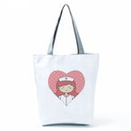Fashion Tote Customized Cartoon Dentist Nurse Shoulder Bag Eco Reusable Shopping Bag Ladies Handbags for Women Casual Portable hl1554 Nurse Bag