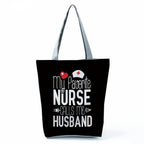 Fashion Tote Customized Cartoon Dentist Nurse Shoulder Bag Eco Reusable Shopping Bag Ladies Handbags for Women Casual Portable hl4559 Nurse Bag