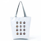 Playful Cartoon Nurse Print Foldable Shoulder Bags with Large Capacity – Eco-Friendly Tote for Shopping, Travel &amp; Beach hl4543 Nurse Handbag