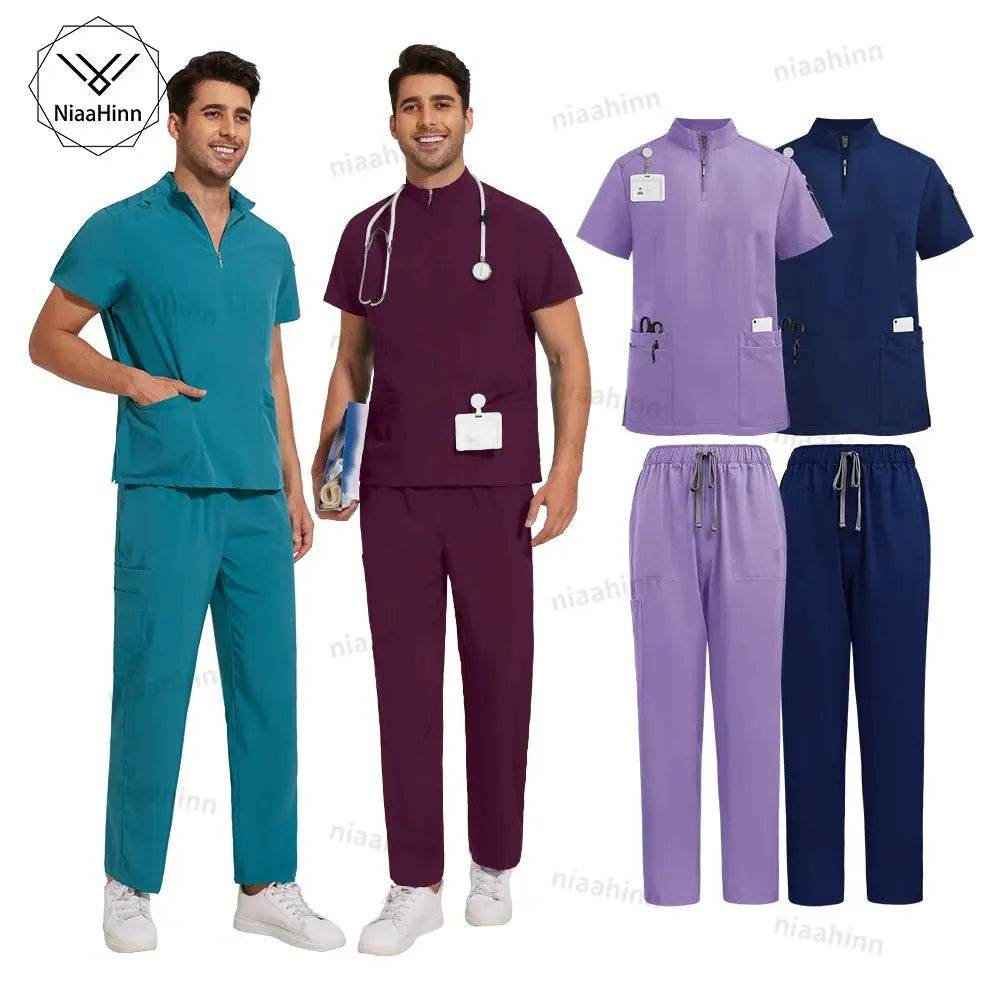 Unisex Medical Scrubs, Short Sleeved, Top and Pants Sets, Soft Uniforms