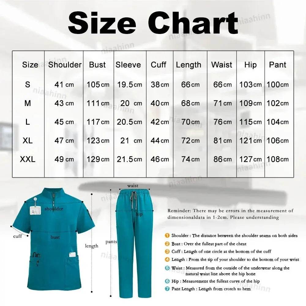 Unisex Medical Scrubs, Short Sleeved, Top and Pants Sets, Soft Uniforms