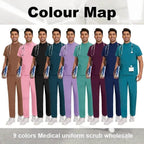 Unisex Medical Scrubs, Short Sleeved, Top and Pants Sets, Soft Uniforms