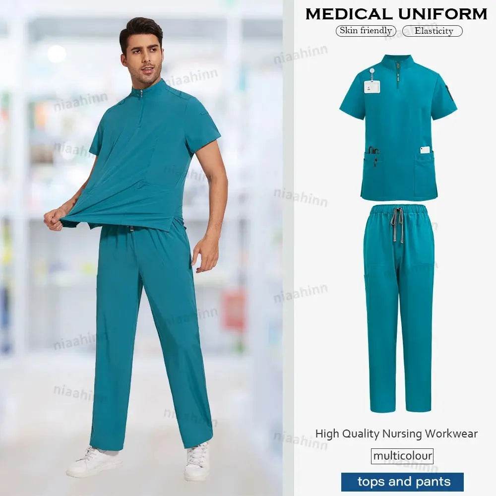 Unisex Medical Scrubs, Short Sleeved, Top and Pants Sets, Soft Uniforms