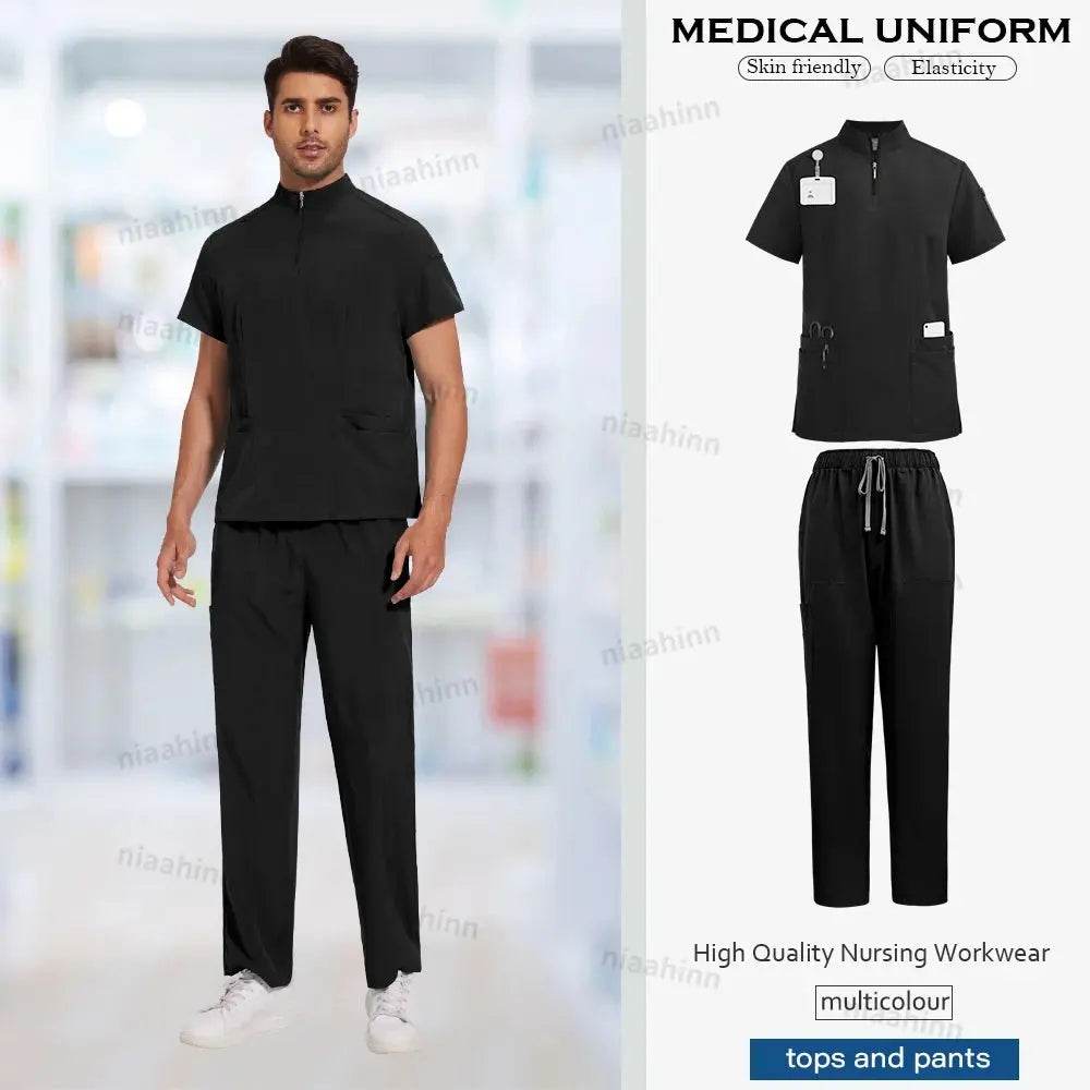 Unisex Medical Scrubs, Short Sleeved, Top and Pants Sets, Soft Uniforms