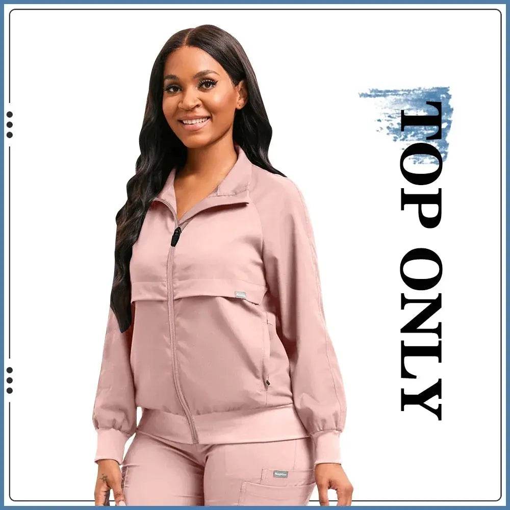 Unisex, Scrub Jacket for Healthcare Professionals, Nurse, Doctor Pink