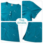 Short Sleeved, V-neck, Nurse Uniforms, Scrubs Set, Healthcare Uniforms