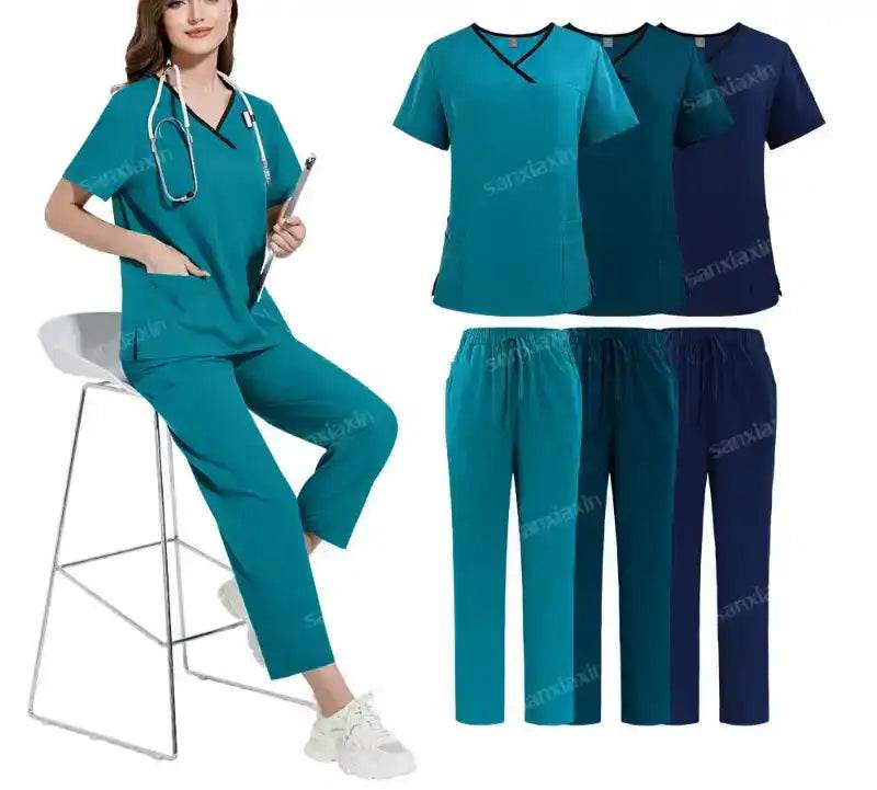 Medical Scrubs Set - Comfortable Hospital Uniforms with Pockets for Ultimate Functionality
