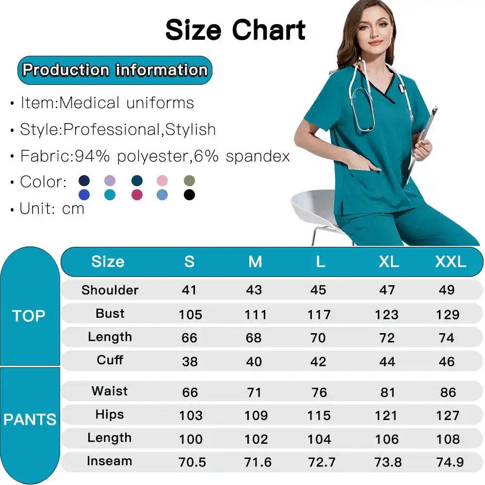 Medical Scrubs Set - Comfortable Hospital Uniforms with Pockets for Ultimate Functionality