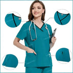 Medical Scrubs Set - Comfortable Hospital Uniforms with Pockets for Ultimate Functionality