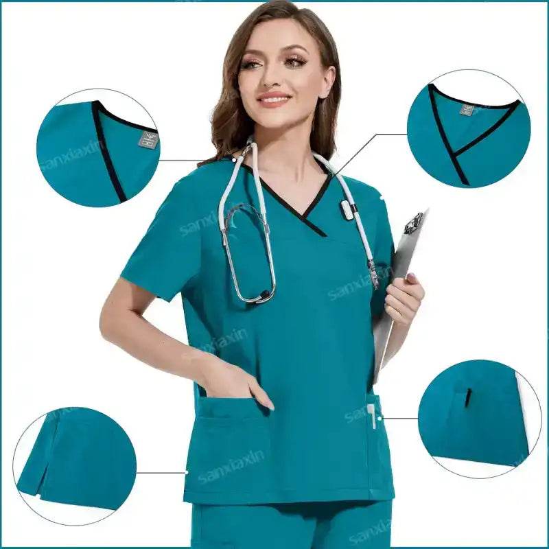 Medical Scrubs Set - Comfortable Hospital Uniforms with Pockets for Ultimate Functionality