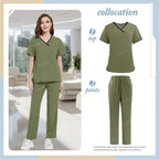 Medical Scrubs Set - Comfortable Hospital Uniforms with Pockets for Ultimate Functionality 42169-Green