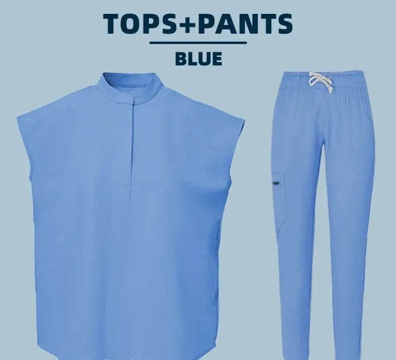Women's Nurse Scrubs - Stylish and Comfortable Hospital Uniform for Nurses and Doctors 42015-Blue