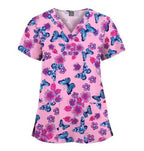 Women's Printed Scrubs - Stylish Scrub Tops for Nurses and Doctors 64001-40