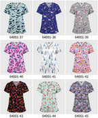 Women's Printed Scrubs - Stylish Scrub Tops and Shirts for Comfort and Durability