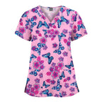 Women's Printed Scrubs - Stylish Scrub Tops and Shirts for Comfort and Durability 64001-40