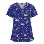Women's Printed Scrubs - Stylish Scrub Tops and Shirts for Comfort and Durability 64001-38